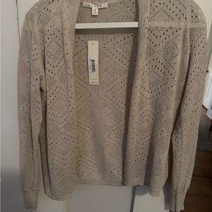 Cyrus Cream Open-Knit Sweater
